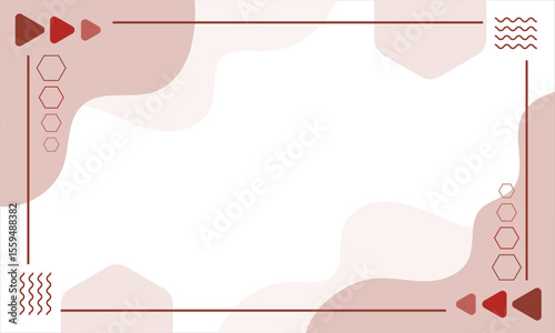 Abstract background with geometric elements, fluid shapes, and decorative borders. Suitable for presentations, invitations, or digital content templates
