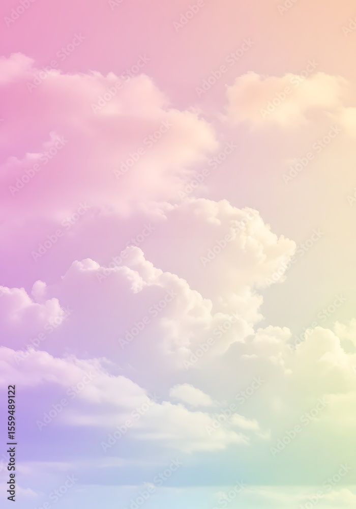 Fototapeta premium Pastel gradient sky background, dreamy and surrealistic concept