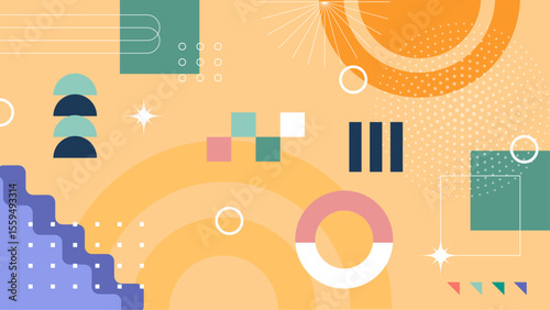 Abstract geometric pastel design suitable for backgrounds, prints, web graphics, packaging, and modern design projects requiring soft color schemes.