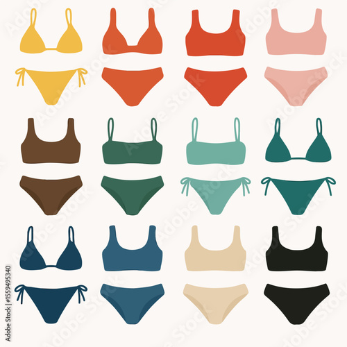 Vector Set Women swim underwear