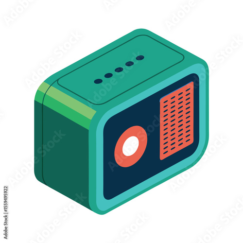 radio vector image on white background