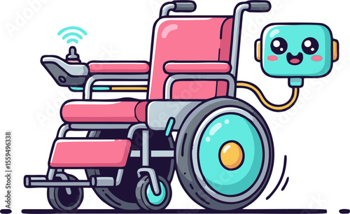 Smart Wheelchair with Cute Robot Assistant and Wireless Control