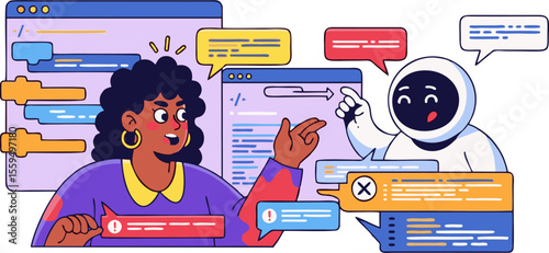 Collaborative Coding Session with a Friendly AI Assistant