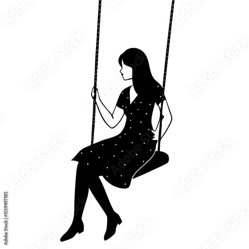 woman on swing