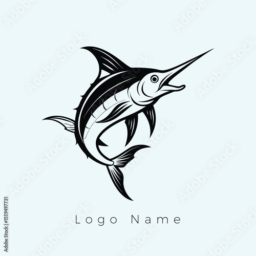 Marlin Fish Logo Template.