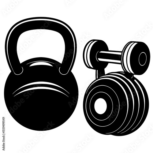 dumbbell isolated on white background
