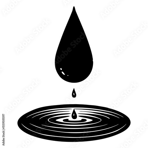 water drop isolated on white