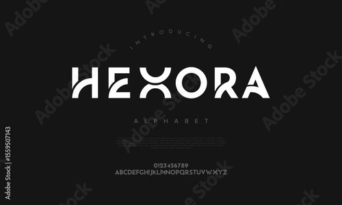 A futuristic all-caps font with unique shapes, perfect for technology and gaming themes