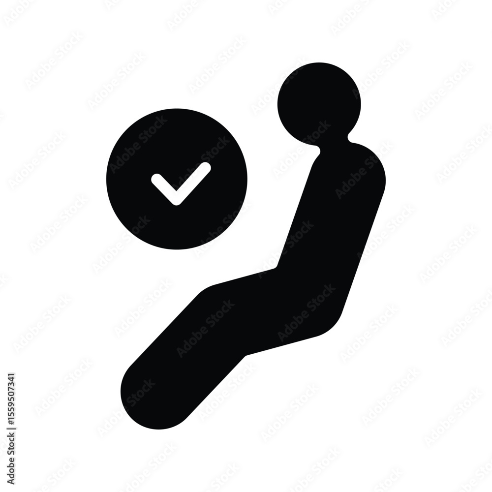 Obraz premium airbag solid icon symbol vector design good for web or mobile app