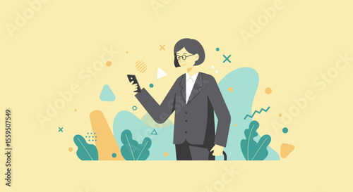 a man in a suit is using his phone