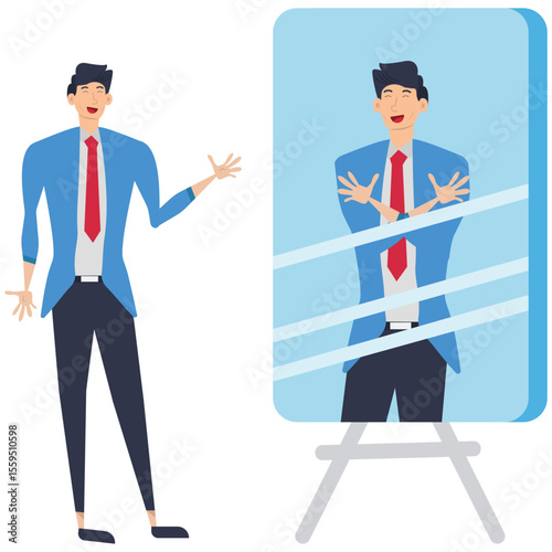 Apne Aap Ko Apnana  Self Acceptance Businessman Illustration