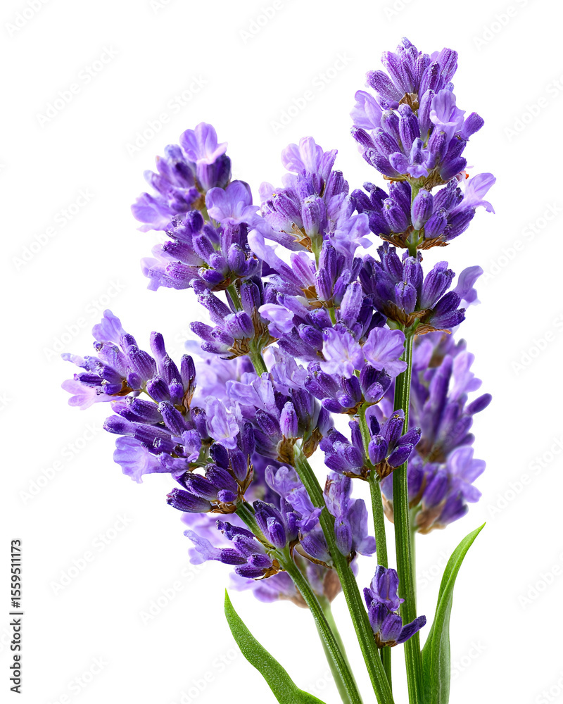 Fototapeta premium Beautiful purple lavender flowers on black background