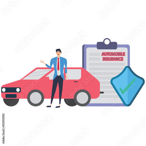 Secure Drive  Automobile Insurance Illustration
