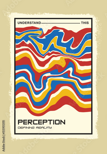 Liquify colors disorted effect with positive words fpr graphic fashion and print
