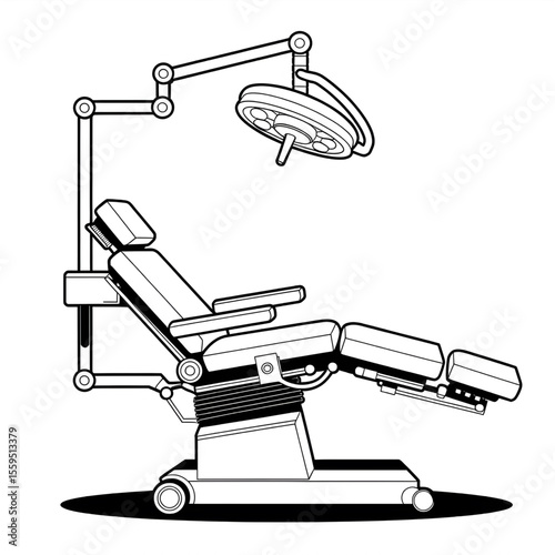 Operation chair coloring page line art