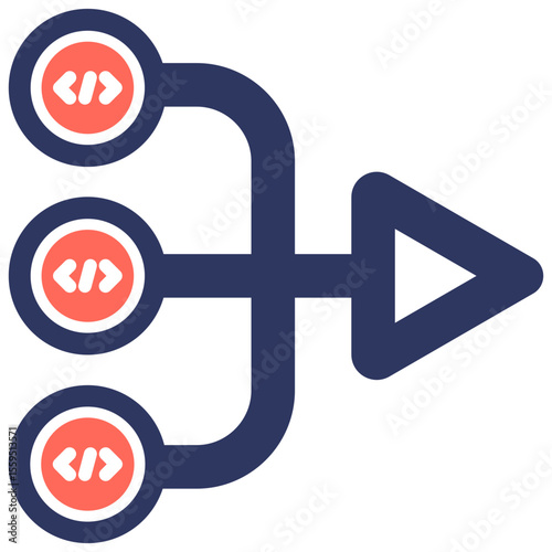 Code Merge Icon