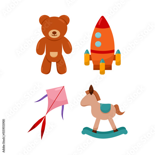 Set Of Colorful Toys