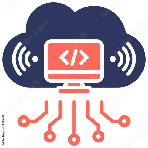 Hybrid Cloud Icon