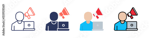 Marketing Multi Style Icon Set Vector 