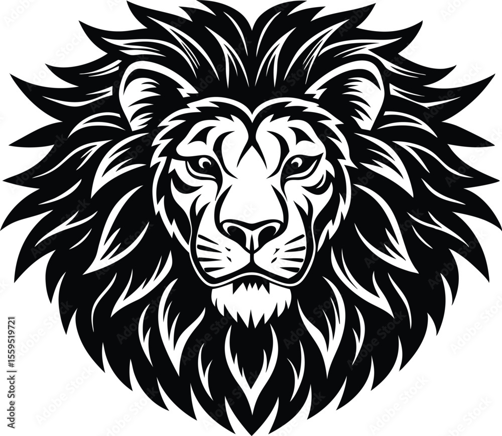 Fototapeta premium majestic lion head Vector design
