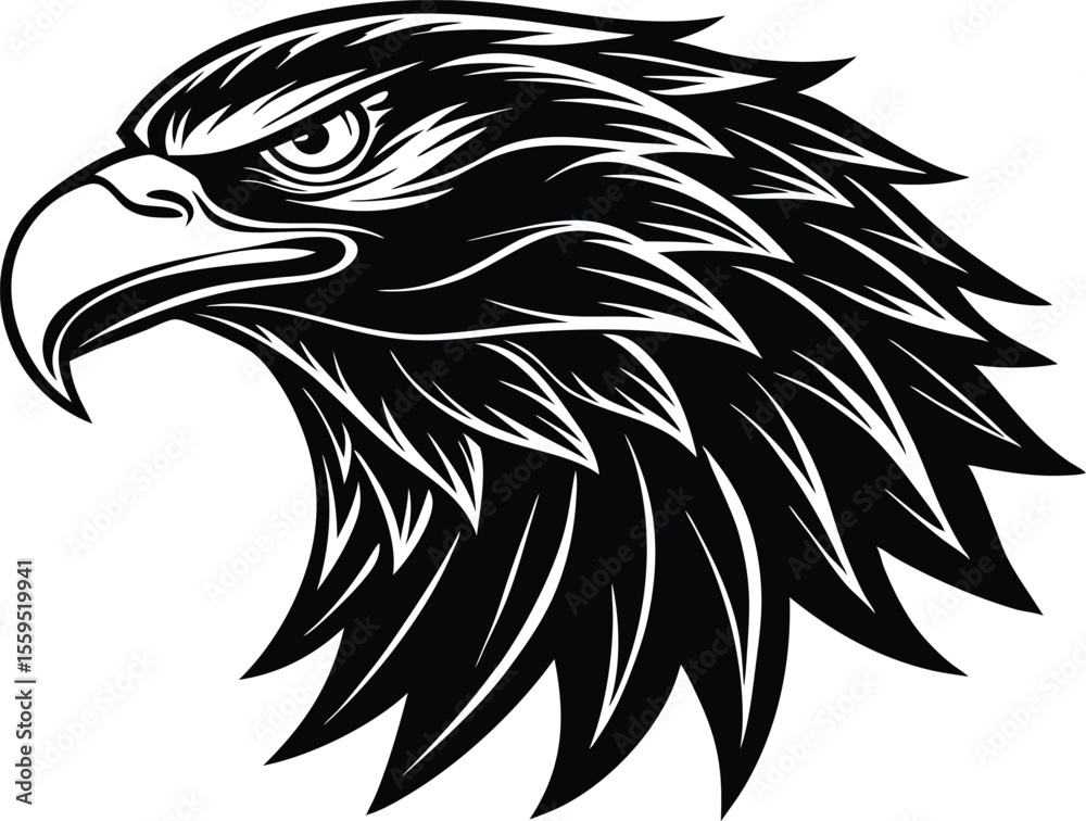 Fototapeta premium majestic eagle head Vector design