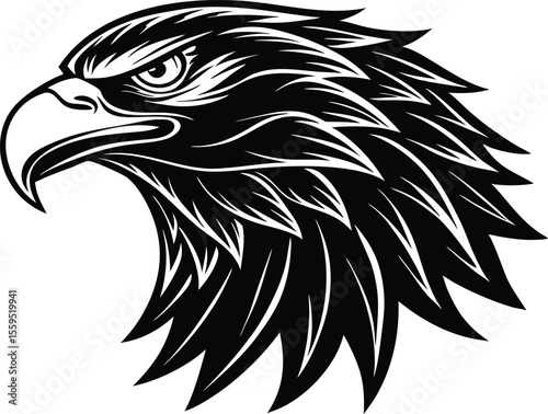 majestic eagle head Vector design