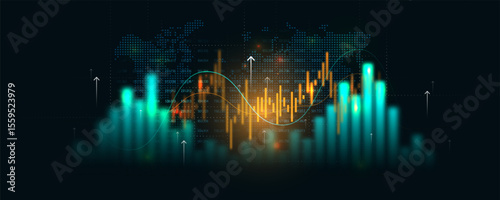 data graphs analysis trading finance stock trading