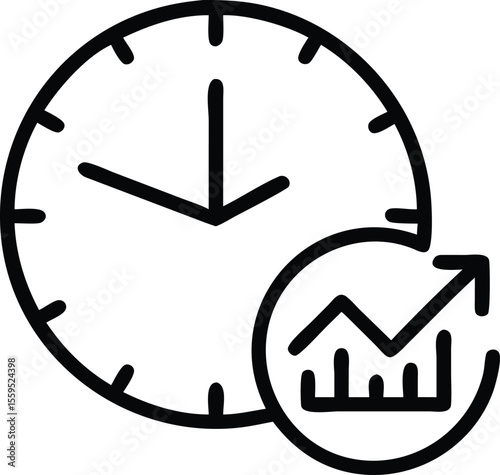 Time Management Clock With Chart