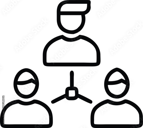 Group Study Team With Cap Icons