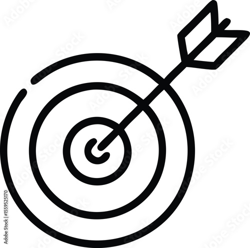 Goal Setting Target And Arrow Icon