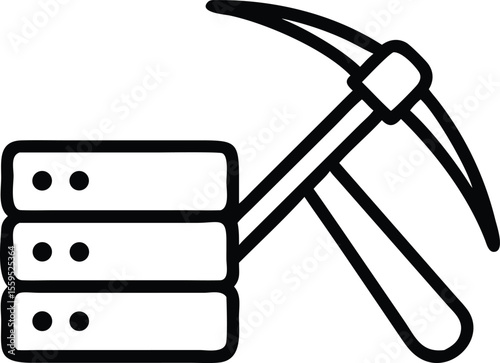 Data Mining Pickaxe And Server