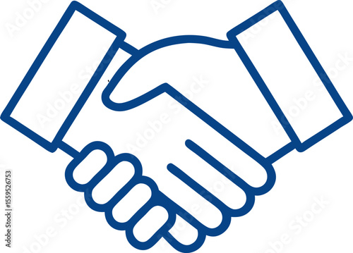 Handshake icon, Business agreement handshake vector