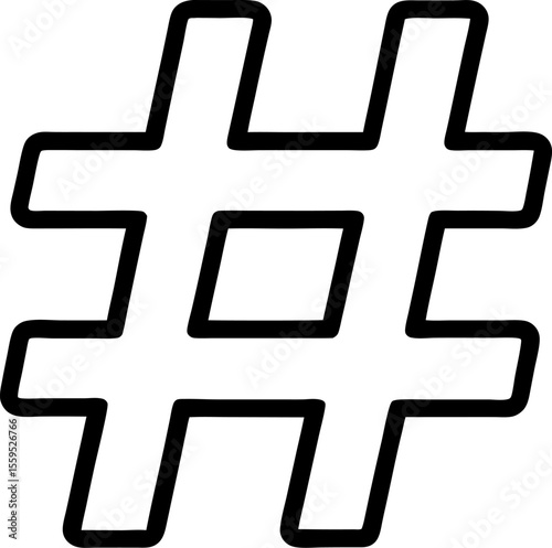 Hashtag icon vector isolated on white background. hashtag vector icon