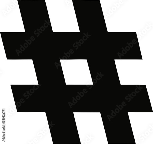 Hashtag icon vector isolated on white background. hashtag vector icon