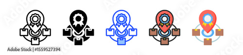 Brand Positioning Icon Collection With Multiple Styles