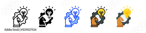 Strategy Icon Collection With Multiple Styles
