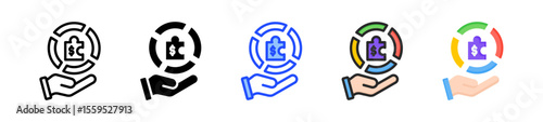 Contribution Icon Collection With Multiple Styles