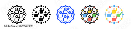 Participation Icon Collection With Multiple Styles