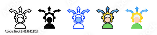 Flexibility Icon Collection With Multiple Styles