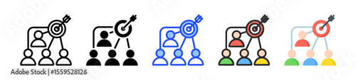 Shared Goals Icon Collection With Multiple Styles