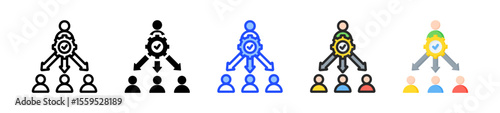 Delegation Icon Collection With Multiple Styles