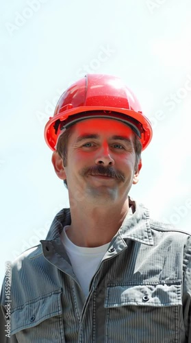 Construction worker safety hardhat building site engineer project job