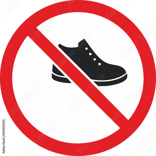 no shoes allow forbidden sign