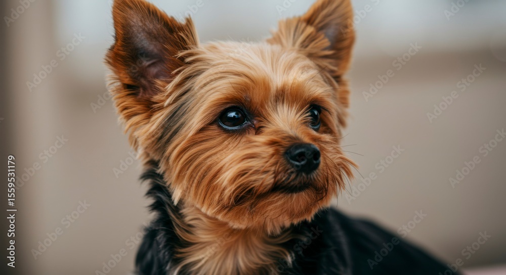 Fototapeta premium Close-up portrait of a small dog