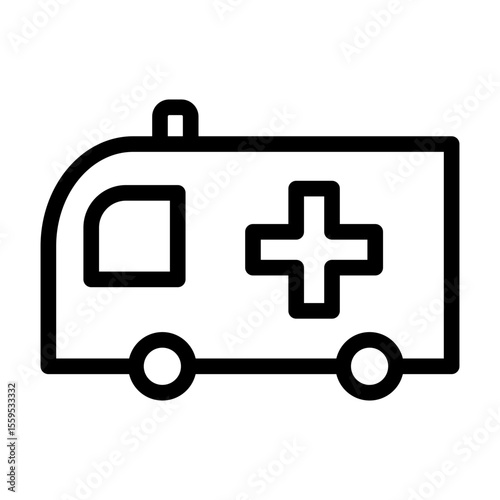 ambulance line icon