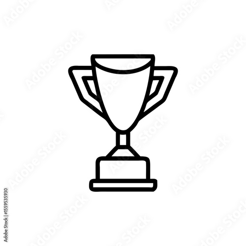 Line art of a trophy cup on a background award winner
