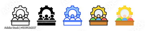 Committee Icon Collection With Multiple Styles