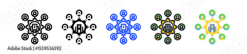 Association Icon Collection With Multiple Styles