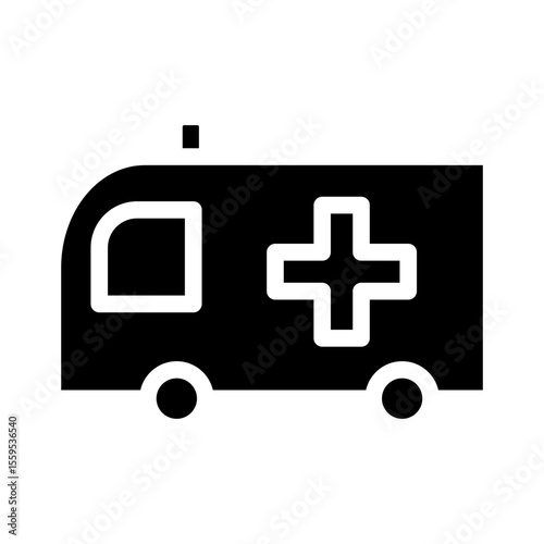 ambulance glyph icon