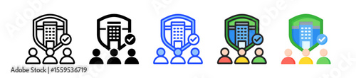 Public Safety Icon Collection With Multiple Styles